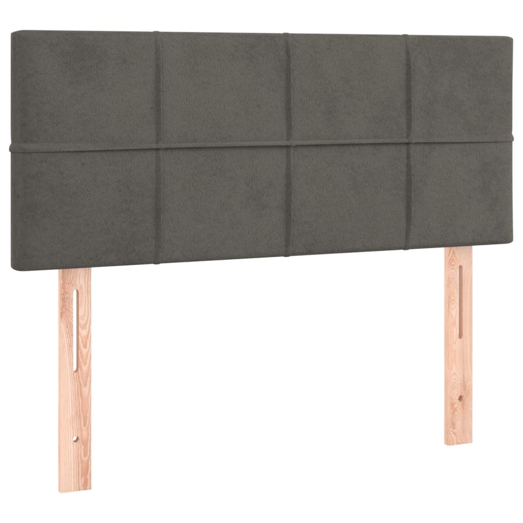 vidaXL Hoofdbord 90x5x78/88 cm fluweel donkergrijs