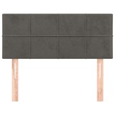 vidaXL Hoofdbord 90x5x78/88 cm fluweel donkergrijs