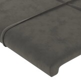 vidaXL Hoofdbord 90x5x78/88 cm fluweel donkergrijs