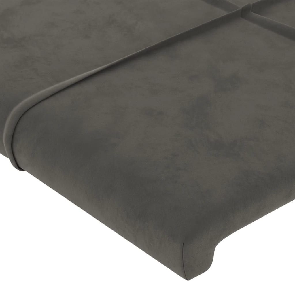 vidaXL Hoofdbord 90x5x78/88 cm fluweel donkergrijs