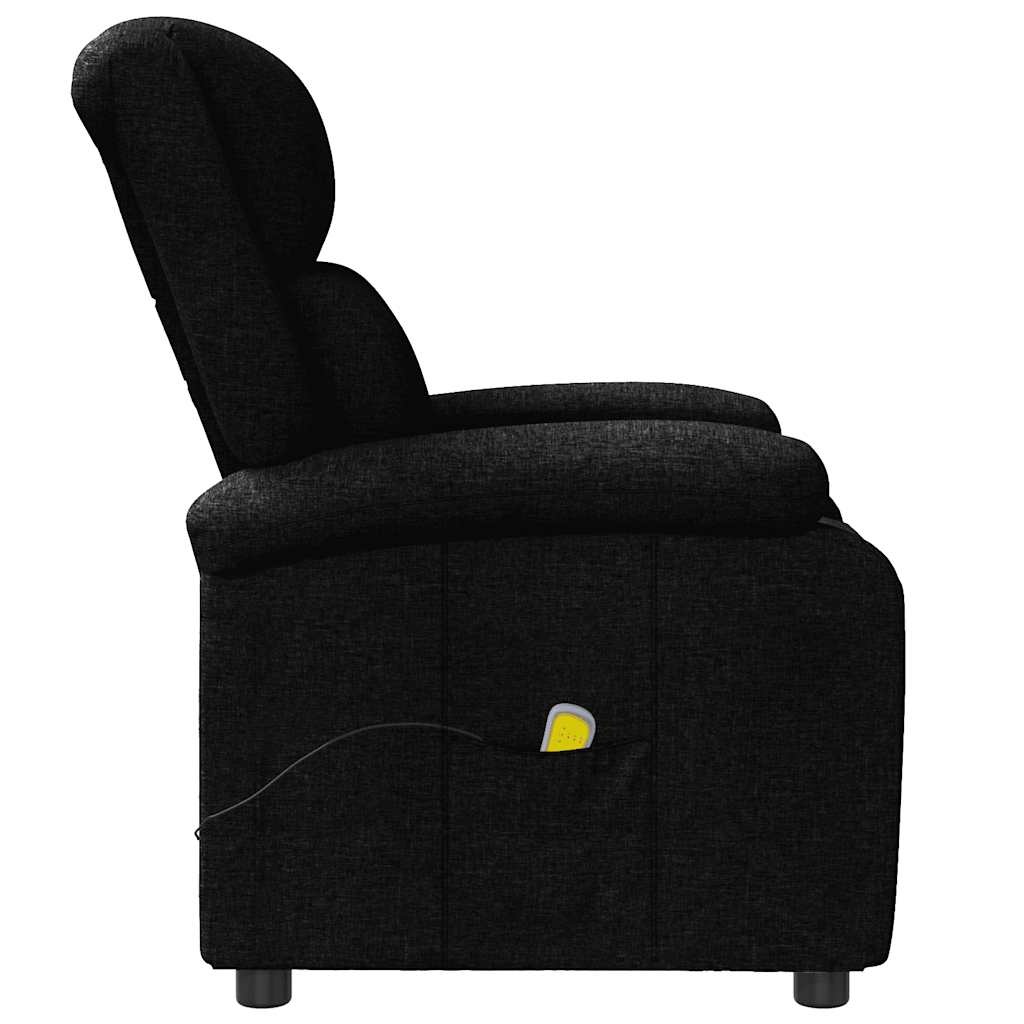 vidaXL Massagestoel stof zwart