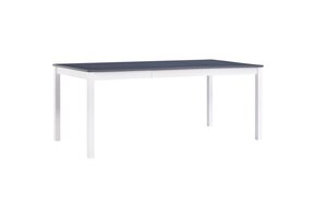 vidaXL Eettafel Grenenhout Wit/Grijs - 67% Korting!