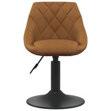 Draaibare Eetkamerstoel Fluweel Bruin - 60% Korting