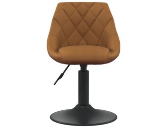 Draaibare Eetkamerstoel Fluweel Bruin - 60% Korting