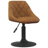 Draaibare Eetkamerstoel Fluweel Bruin - 60% Korting