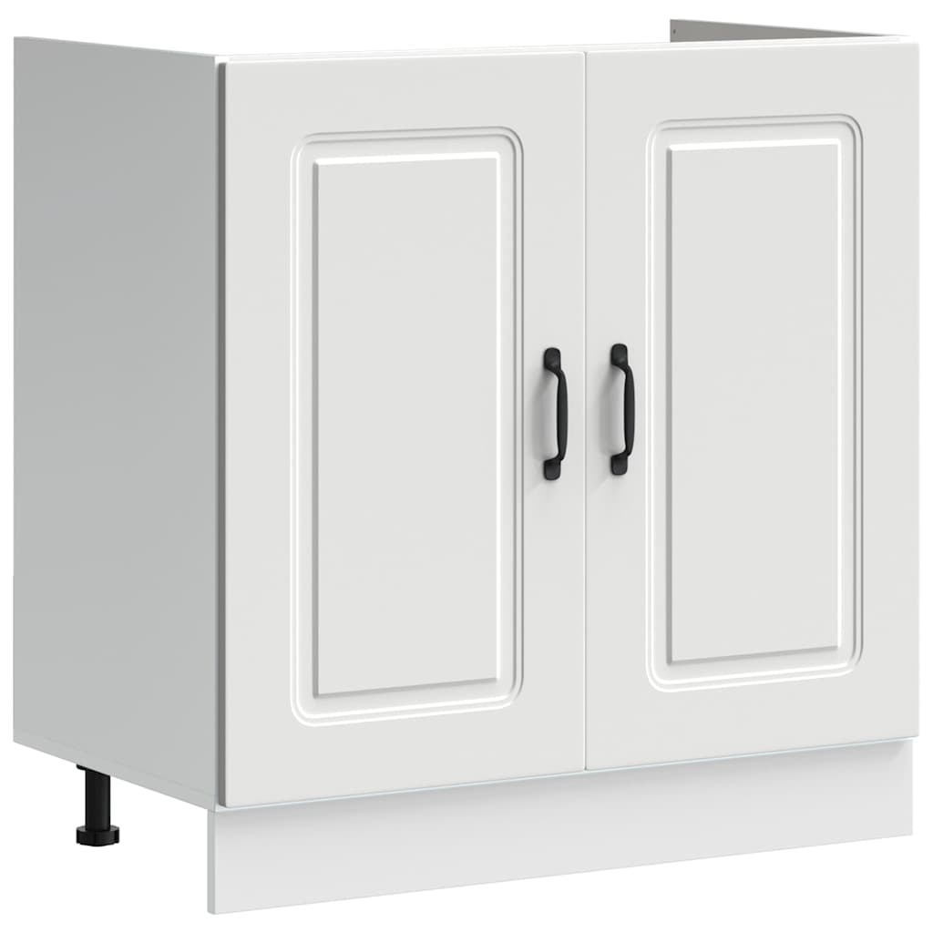 vidaXL Spoelbakonderkast Kalmar Wit 80cm - 53% Korting!