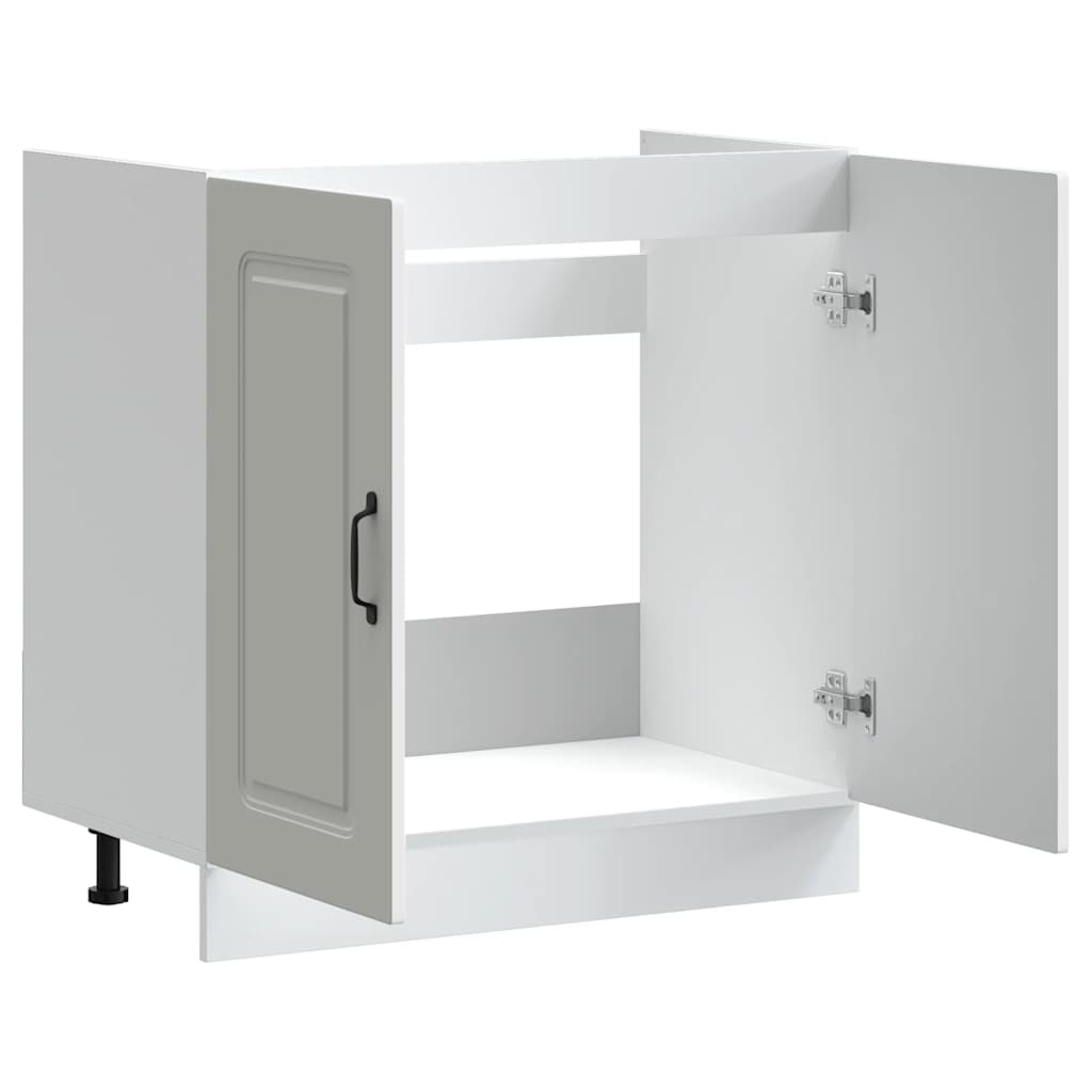 vidaXL Spoelbakonderkast Kalmar Wit 80cm - 53% Korting!
