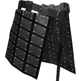 HiiFeuerMiddeleeuws dijbeen pantser van imitatieleer, Retro Dubbelzijdige Waist Armor met Riem, Mercenary&Knights Rokpantser