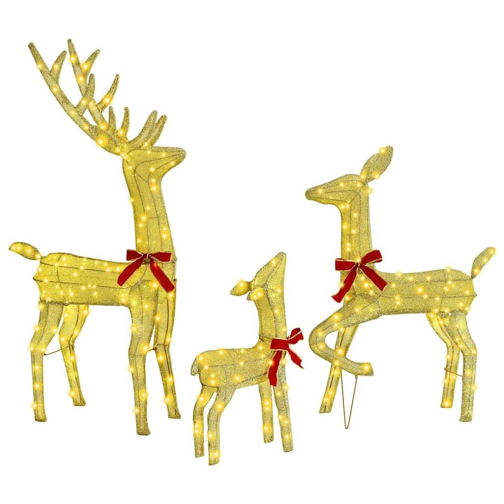 vidaXL Rendierfamilie Kerstdecoratie Warmwit - 61% Korting!