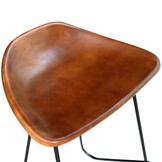 2x VidaXL Barstoelen Echt Leer Zwart/Bruin - 76% Korting!