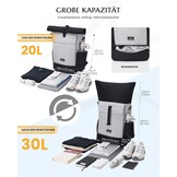 Fietstas Rugzak Bagagedragertas 3-in-1 Waterafstotend met Schoenenvak Unisex Grijs