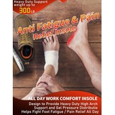 Orthopedische Werkinlegzolen Boogondersteuning tegen Vermoeidheid & Fasciitis Plantaris, Dames & Heren, Hele Dag Staan, Maat XS (36-38 EU)