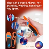 Orthopedische Werkinlegzolen Boogondersteuning tegen Vermoeidheid & Fasciitis Plantaris, Dames & Heren, Hele Dag Staan, Maat XS (36-38 EU)