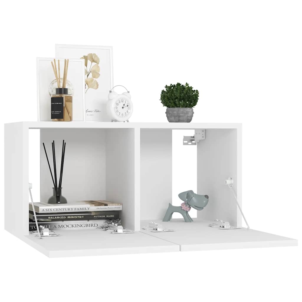 VidaXL TV-meubel Hangend 60x30x30 cm Wit - 74% Korting!
