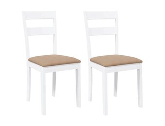 vidaXL Eetkamerstoelen Wit (2 st) - 46% Korting!
