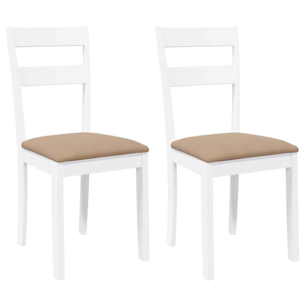 vidaXL Eetkamerstoelen Wit (2 st) - 46% Korting!