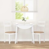 vidaXL Eetkamerstoelen Wit (2 st) - 46% Korting!