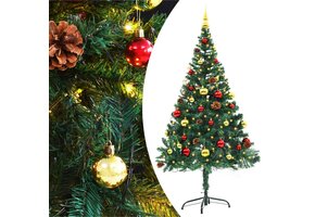 VidaXL Kunstkerstboom met Verlichting & Kerstballen 150cm - 45% Korting!