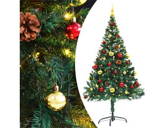 VidaXL Kunstkerstboom met Verlichting & Kerstballen 150cm - 45% Korting!