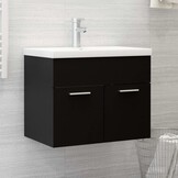 vidaXL Wastafelkast Zwart - 60x38,5x46 cm | 60% Korting!