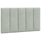 Hoofdbordkussen Fluweel Lichtgrijs 80cm - 75% Korting!