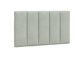 Hoofdbordkussen 80cm Fluweel Lichtgrijs - 60% Korting