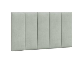 Hoofdbordkussen Fluweel Lichtgrijs 80cm - 75% Korting!