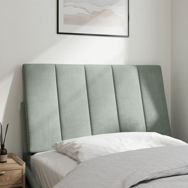 Hoofdbordkussen Fluweel Lichtgrijs 80cm - 75% Korting!