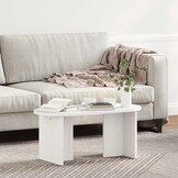 VidaXL Salontafel Wit Grenenhout - 83% Korting!