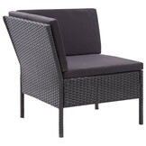 vidaXL Loungeset Zwart Poly Rattan (3-delig) - 67% Korting!