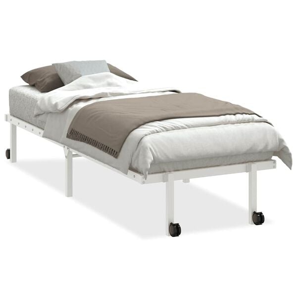 vidaXL Opvouwbaar Bedframe Staal Wit 80x200 cm - 51% Korting!