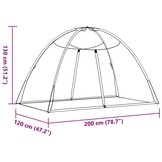 Mongoolse Klamboe met Deuren 200x120x130 cm Wit - 57% Korting!