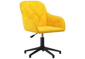 VidaXL Kantoorstoel Fluweel Geel - 77% Korting!