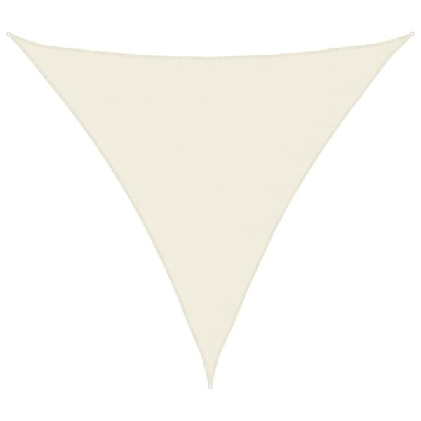 vidaXL Driehoekig Zonnescherm 4,5m - Crème - 40% Korting
