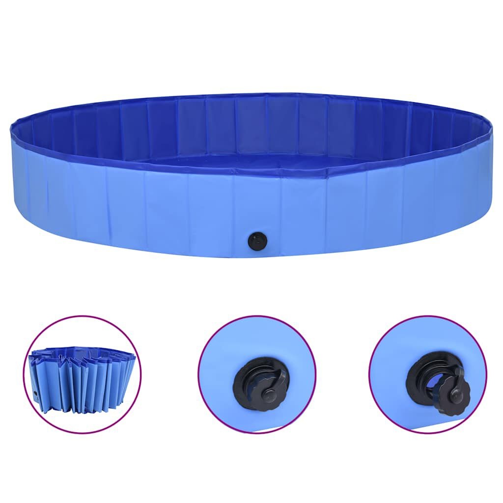 VidaXL Hondenzwembad Inklapbaar 300x40 cm PVC Blauw - 37% Korting!