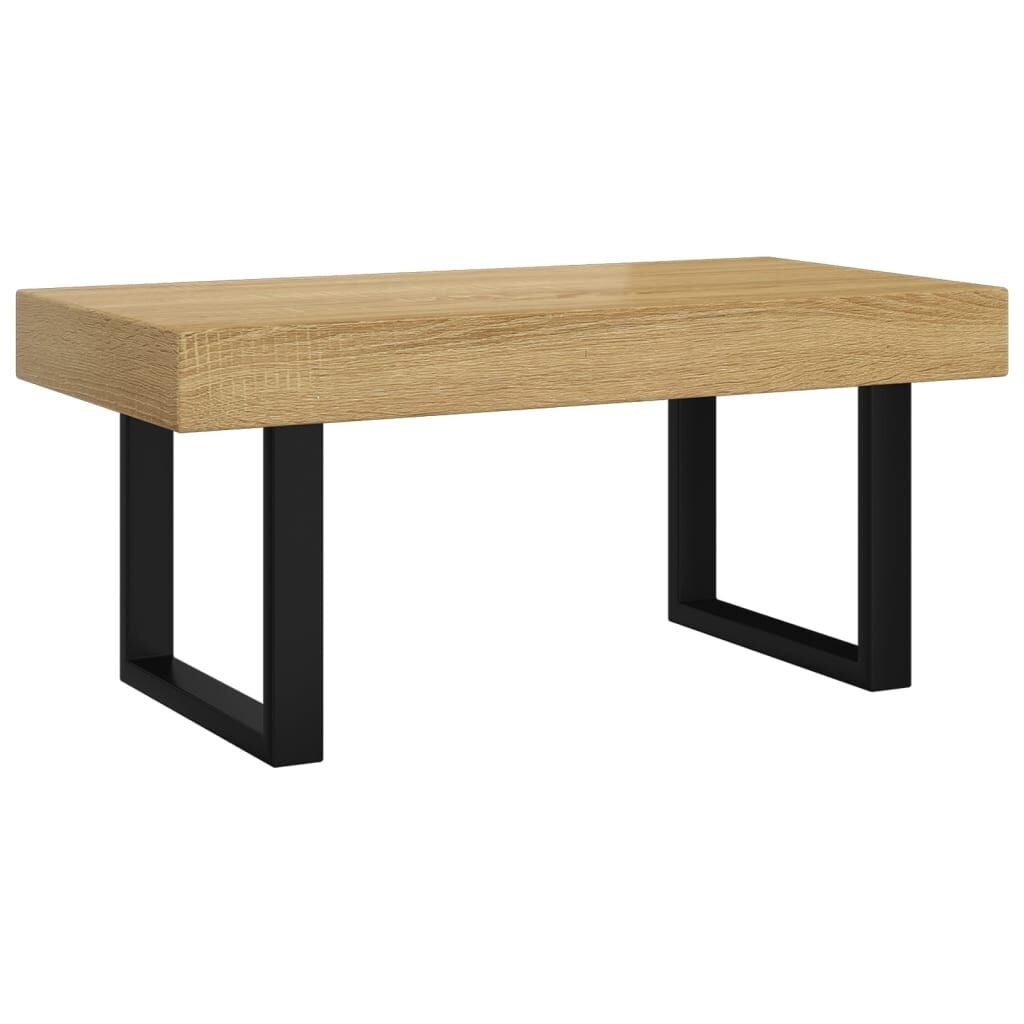 vidaXL Salontafel MDF/Ijzer - Lichtbruin/Zwart - 62% Korting