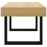 vidaXL Salontafel MDF/Ijzer - Lichtbruin/Zwart - 62% Korting