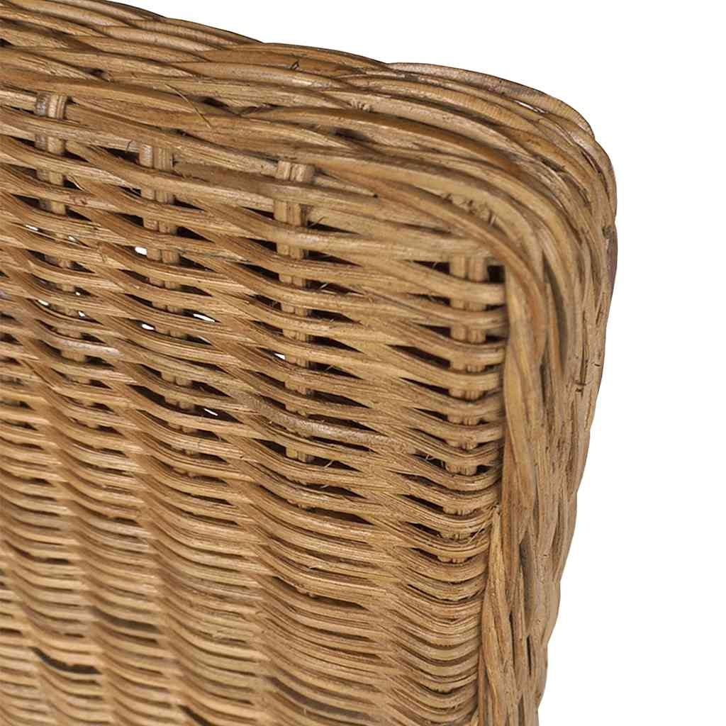 vidaXL Eetkamerstoelen 2x Natuurlijk Rattan Bruin - 52% Korting!