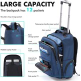 2-in-1 Reistrolley Rugzak Blauw - 40% Korting!