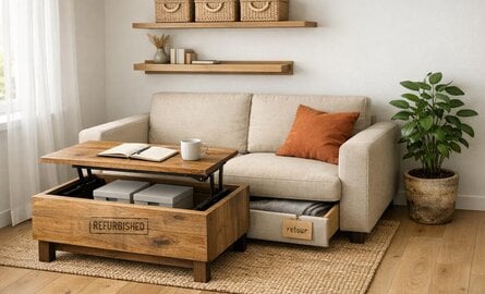 Kleine woonkamer inrichten met retourmeubels: 7 praktische tips