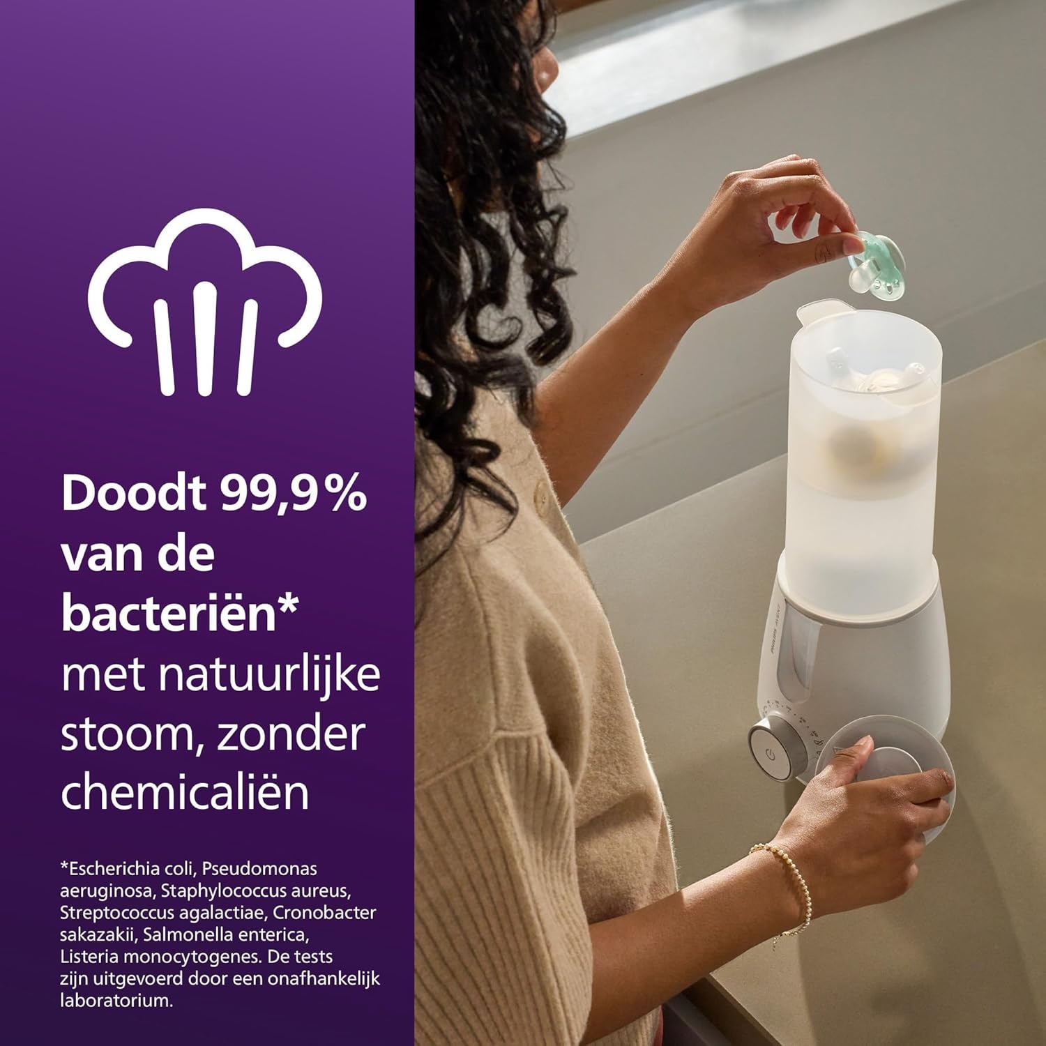 Philips Avent Premium 2-in-1 verwarmer & sterilisator - met waterbadtechnologie volgens ziekenhuisnormen, slimme temperatuursensor, voorkomen van hete plekken, SCF359/00