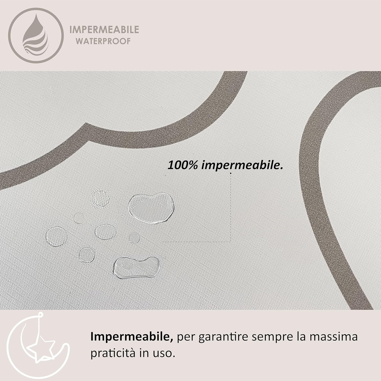 Italbaby 050.6010 wikkelonderlegger, PVC, 2 zijden Veelkleurig.