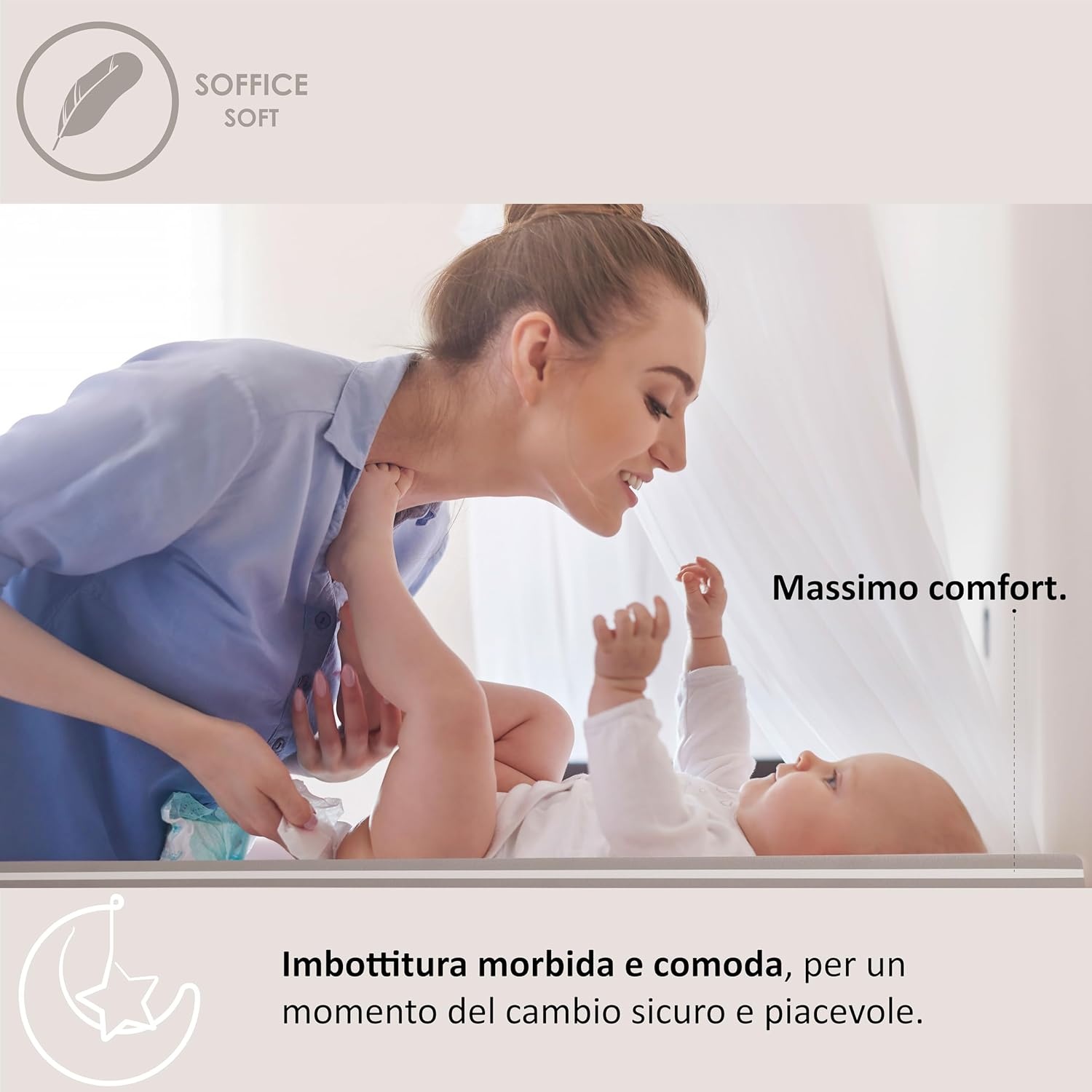 Italbaby 050.6010 wikkelonderlegger, PVC, 2 zijden Veelkleurig.
