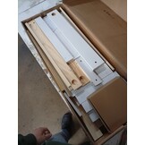 vidaXL Bedframe massief hout wit 135x190 cm