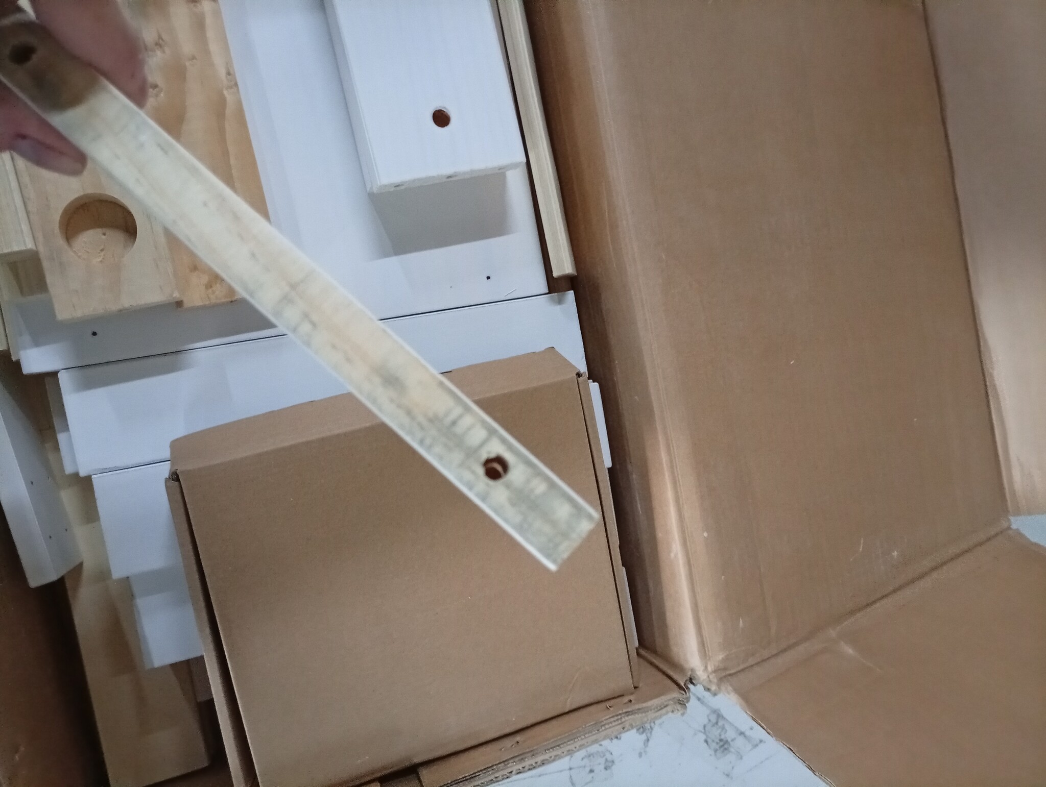 vidaXL Bedframe massief hout wit 135x190 cm