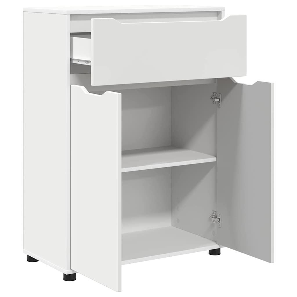 vidaXL Badkamer Kast met lade Wit 72,5 x 36,5 x 100 cm Bewerkt hout