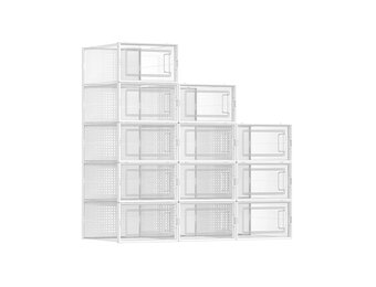 SONGMICS Schoenendozen (12 stuks) - Stapelbaar & 55% Korting