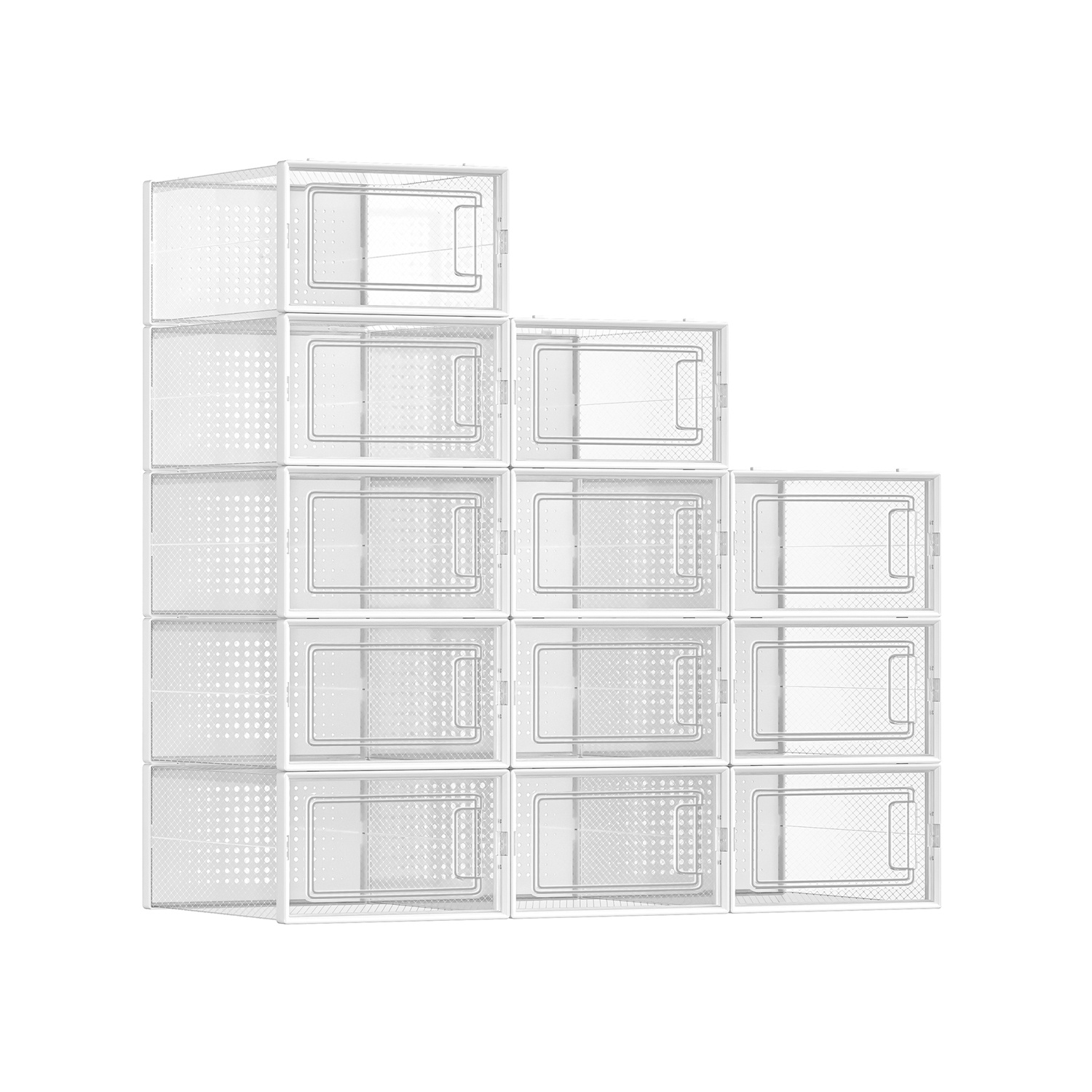 SONGMICS Schoenendozen (12 stuks) - Stapelbaar & 55% Korting