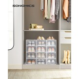 SONGMICS Schoenendozen (12 stuks) - Stapelbaar & 55% Korting