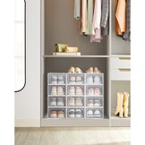 SONGMICS Schoenendozen (12 stuks) - Stapelbaar & 55% Korting